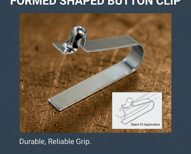 13MM PRESSED SINGLE BUTTON SPRING CLIP 1