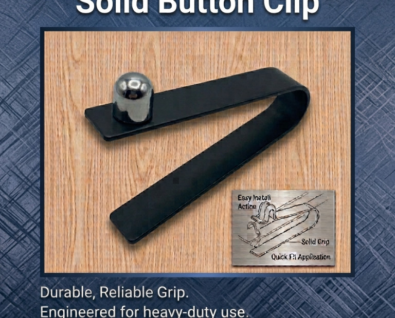 5 X 7.5MM SINGLE SOLID BUTTON SPRING CLIP 1