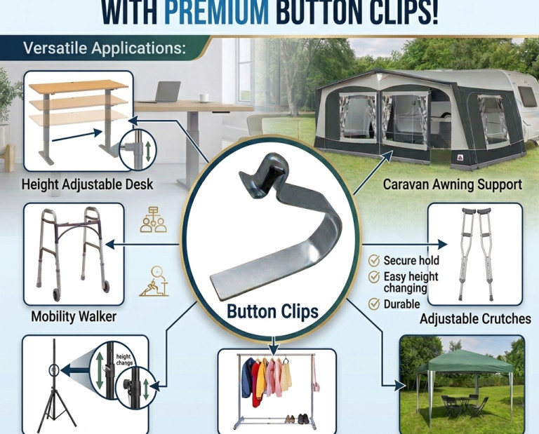 5 X 7.5MM DOUBLE SOLID BUTTON SPRING CLIP 6