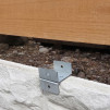 'SADDLE CLIP' - GRAVEL BOARD / FENCE BRACKETS - PACK OF 2