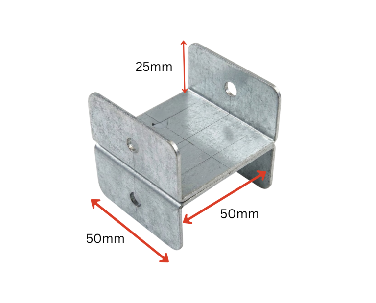 'SADDLE CLIP' - GRAVEL BOARD / FENCE BRACKETS - PACK OF 2