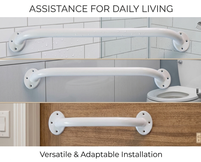 GRAB HANDLE IN WHITE – 600mm (24